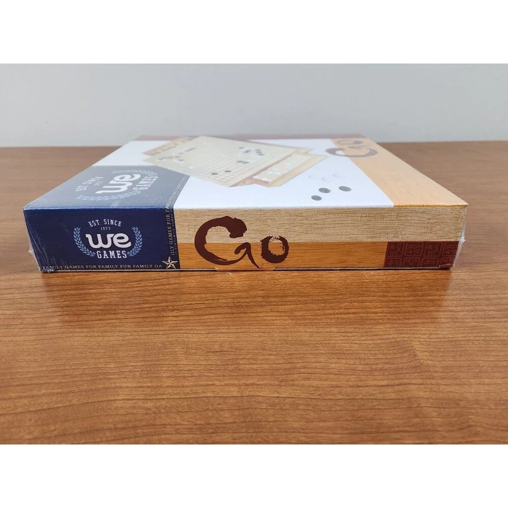 We Games Wood Go Set With Pull Out Drawers 12 Inch Gameboard Sealed New